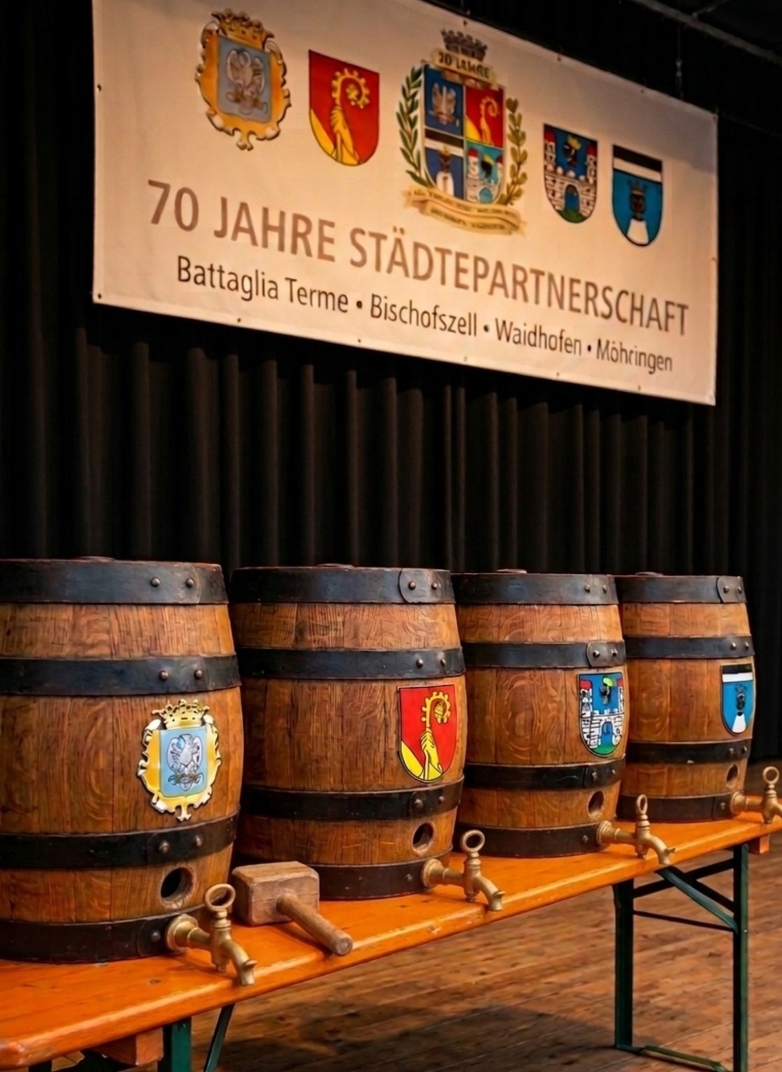Fassanstich und Jubiläumsfeier 70 Jahre Städtepartnerschaft beim Städtlefest Möhringen 2026